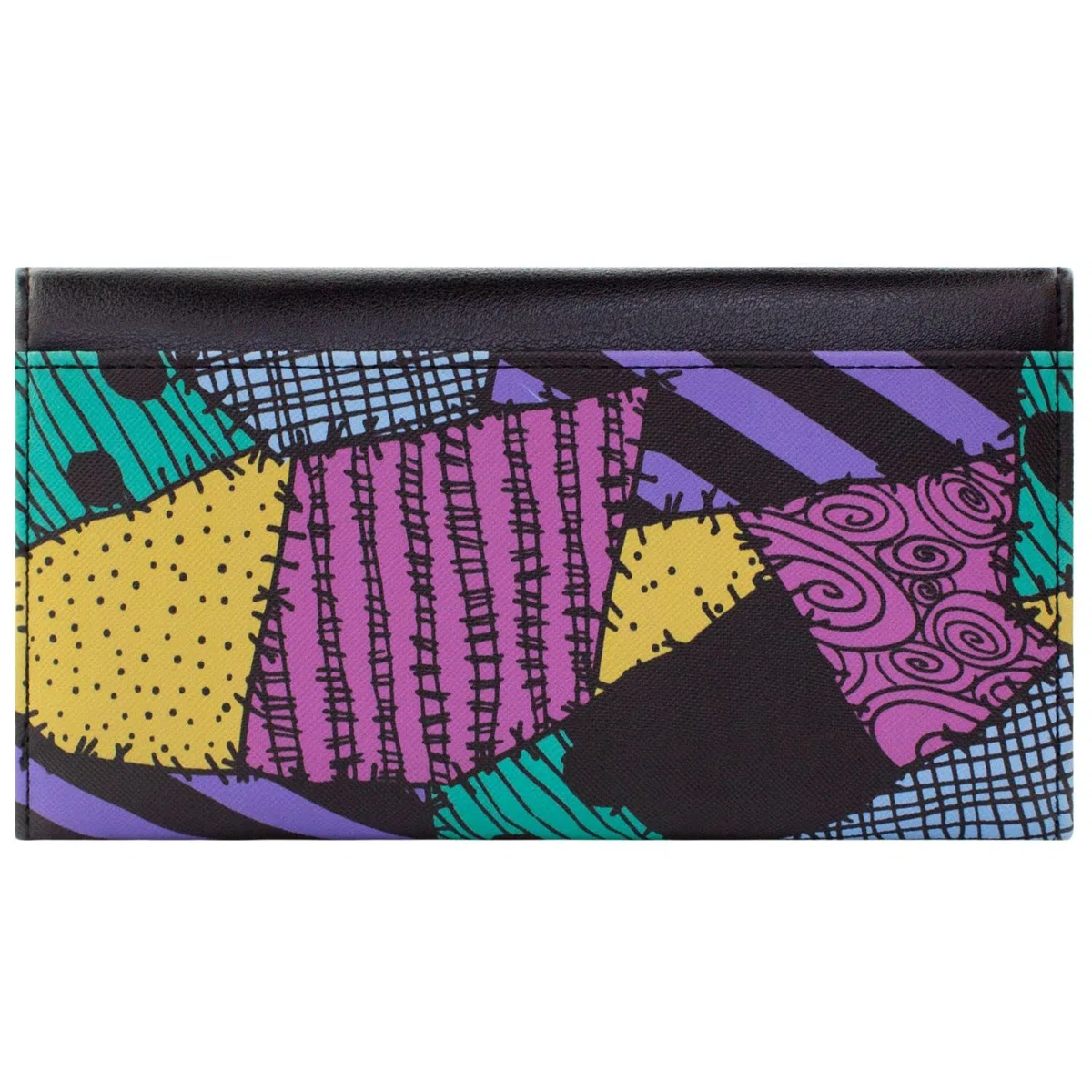 The Nightmare Before Christmas Monedero de Patchwork Jack Sally de la extraña Navidad de señor Jack Negro, Negro, Negro, One Size, Embrague, Negro, One Size, Embrague