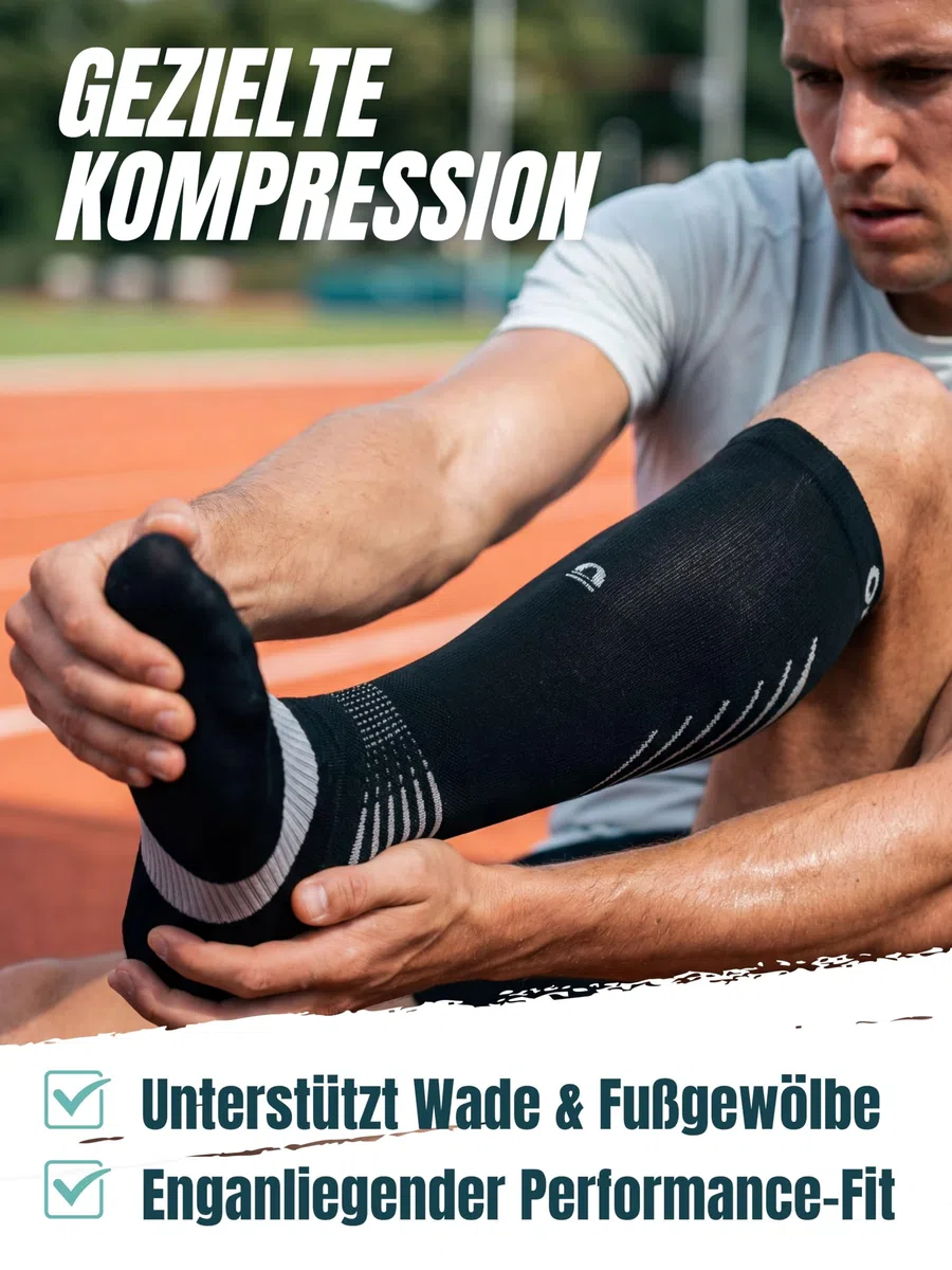 Calcetines deportivos de compresión de bambú para hombre y mujer, calcetines de compresión suaves y transpirables para correr, fitness y regeneración