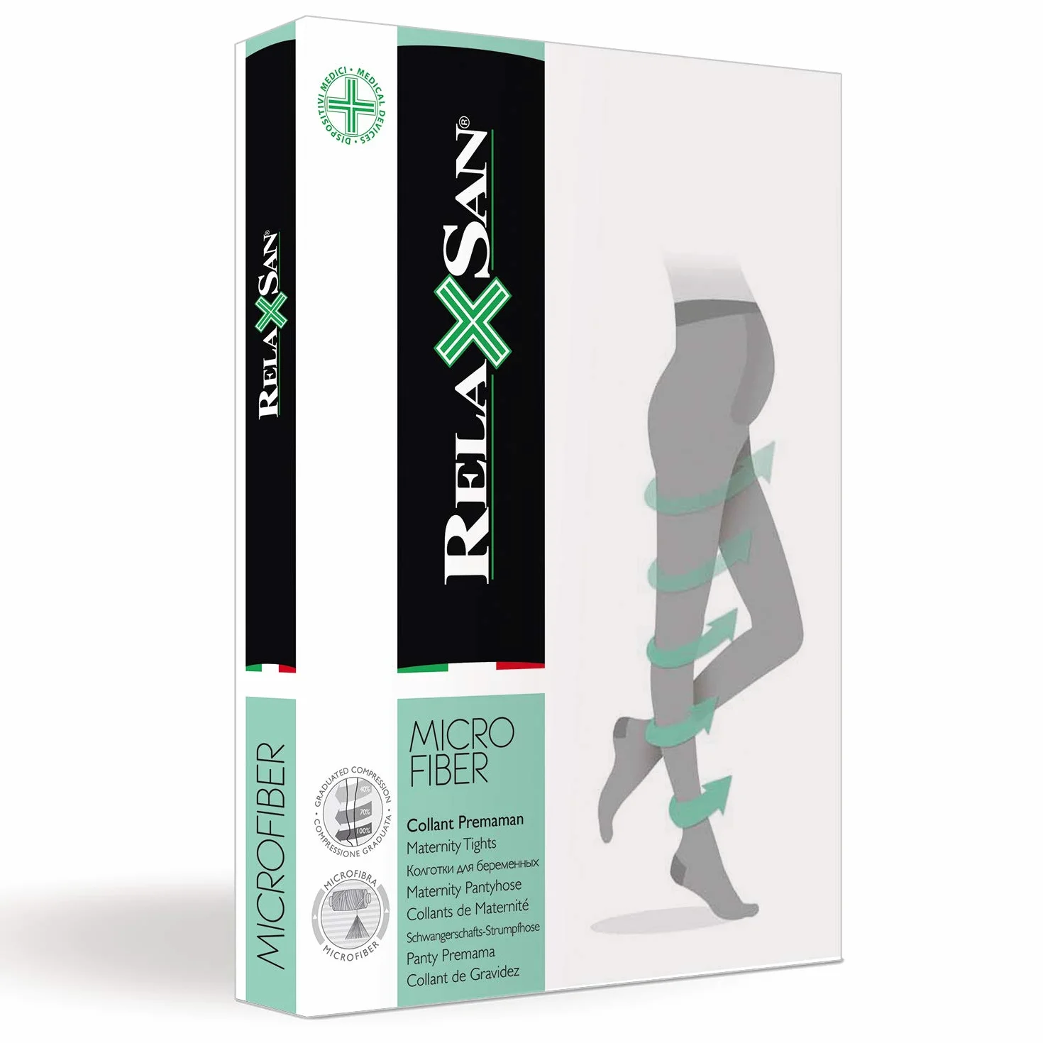 Relaxsan Microfibra 890M Pantimedias de maternidad 140 Den compresión 18-22 mmHg