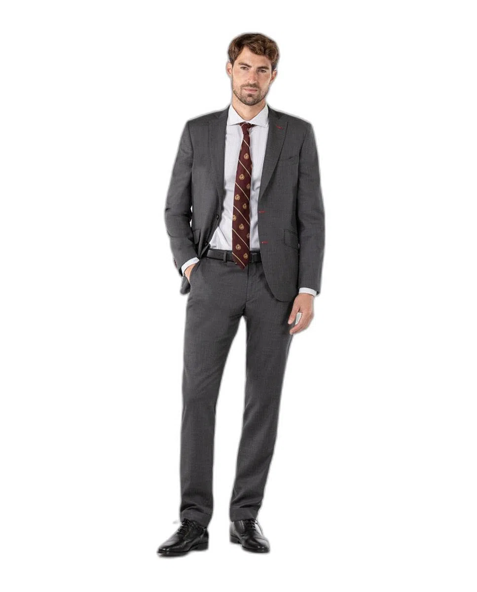 El Ganso Pantalón Traje Ojo de Perdiz Gris Coordinado