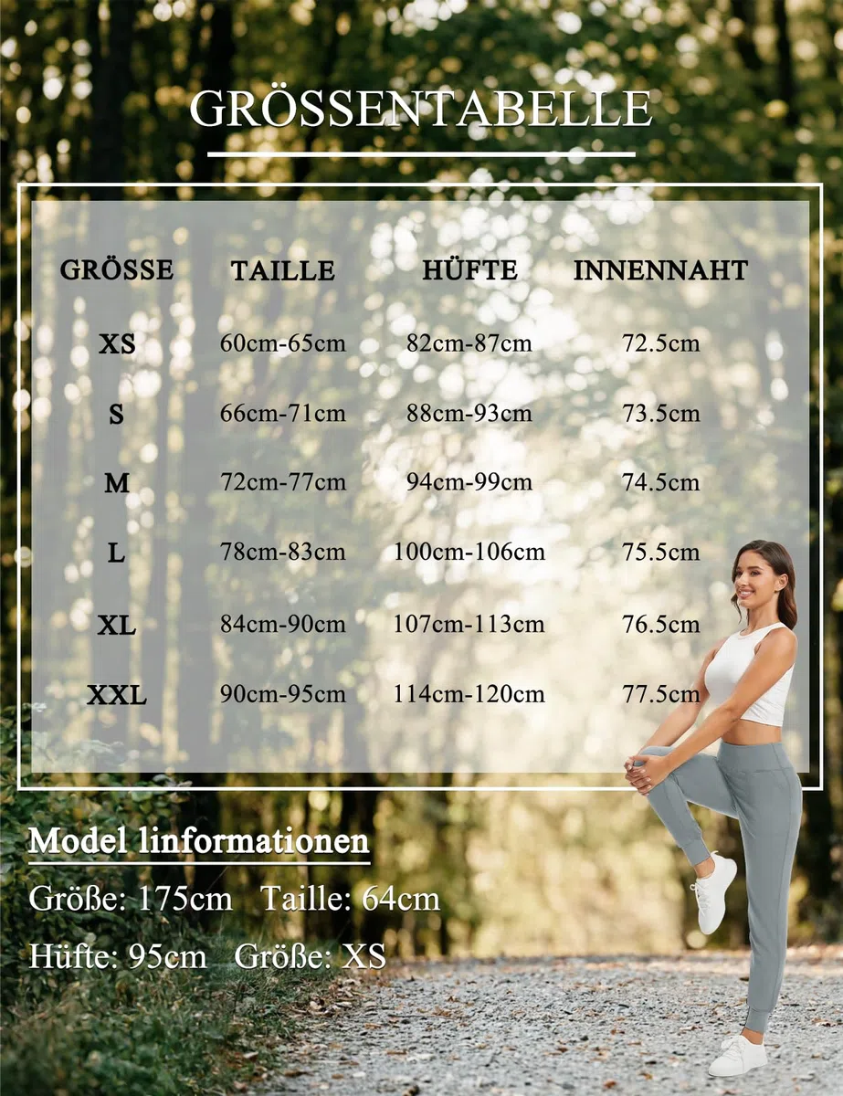 MOVE BEYOND Pantalones y Pantalones Piratas Deportivos para Mujer con 4 Bolsillos Cintura Alta Jogger Chandal de Fitness Yoga