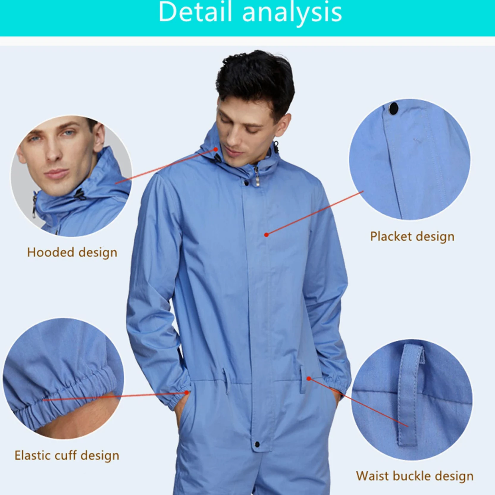 Traje de Trabajo con protección EMF RF, antirradiación 5G, Mono antirradiación de Fibra de Plata al 50%, protección radiológica WiFi,Man,3XL