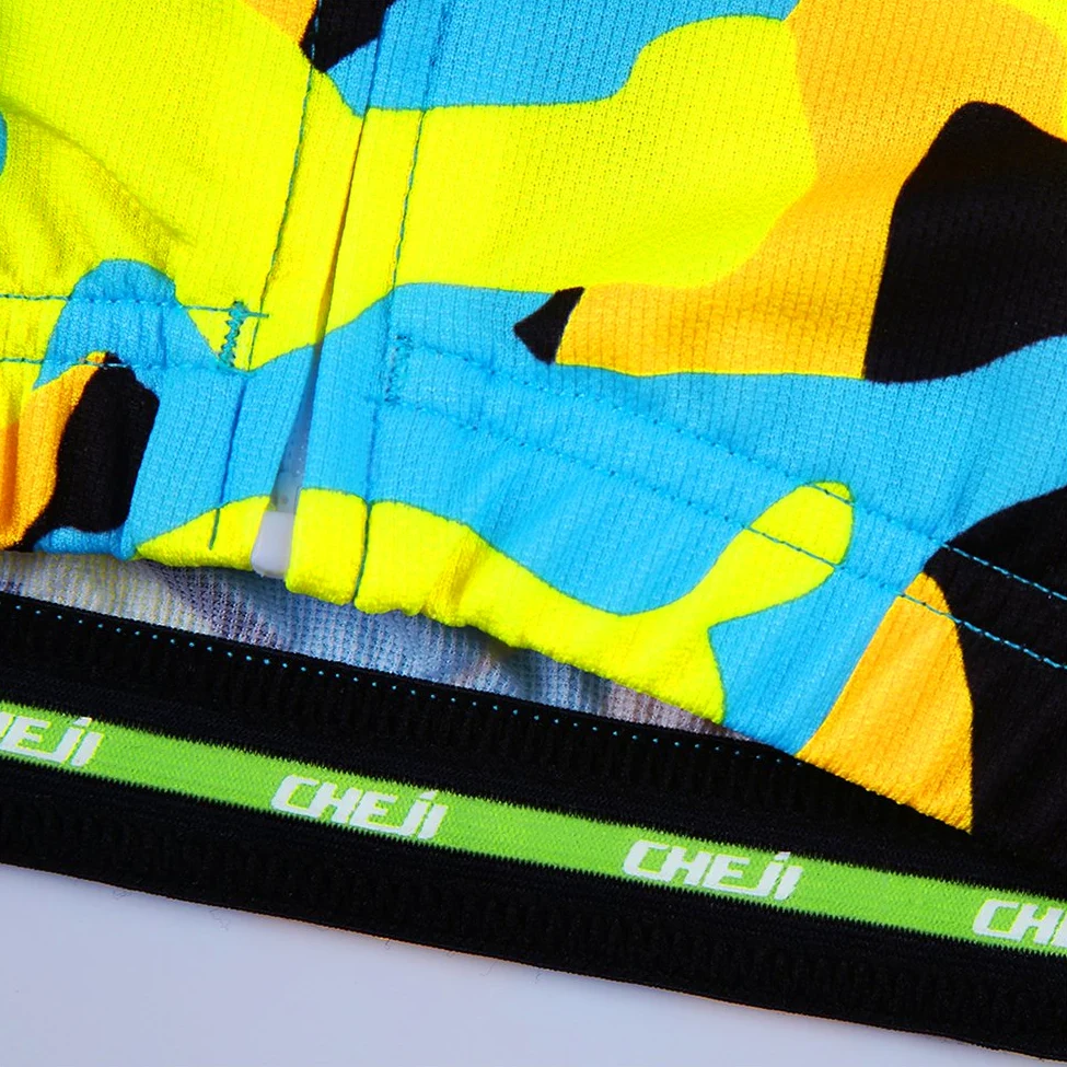 Maillots de Ciclismo Jersey de Manga Corta + Culotte Pantalones para Niños Traje Conjunto de Bicicleta para Deportes al Aire Libre, Amarillo/Negro, L /6-7 años