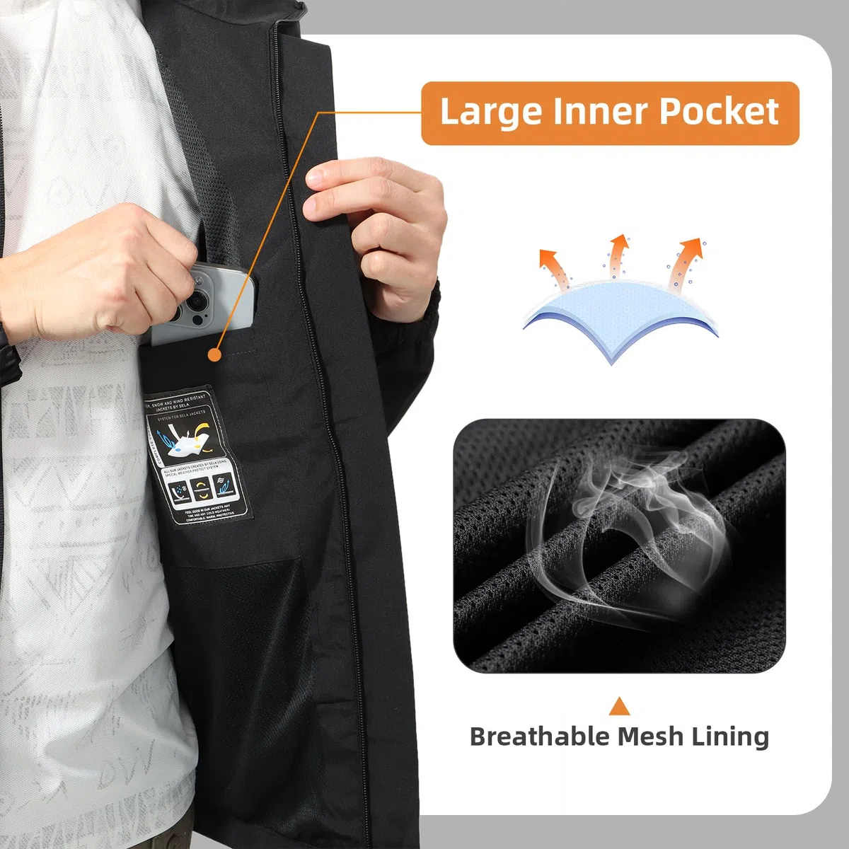 Chaquetas Impermeables para Exteriores para Hombre Abrigo Ligero para La Lluvia Senderismo Ciclismo Chaqueta Cortavientos Ropa Deportiva para Primavera y Otoño