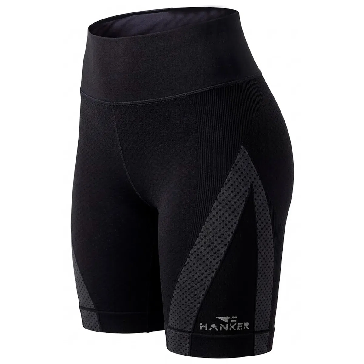 HANKER Mallas Cortas de Mujer Compresivas de Cintura Alta y Tejido Termorregulador para Yoga, Fitness y Pilates