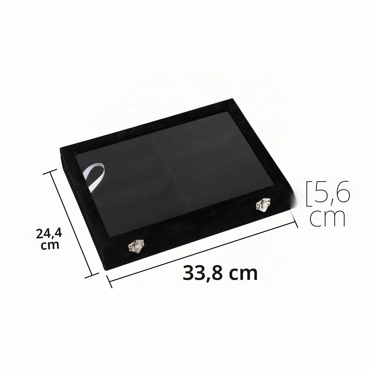 Frebeauty Caja de terciopelo para guardar gafas de sol, bandeja con 8 cajones, ideal para hombres y mujeres.