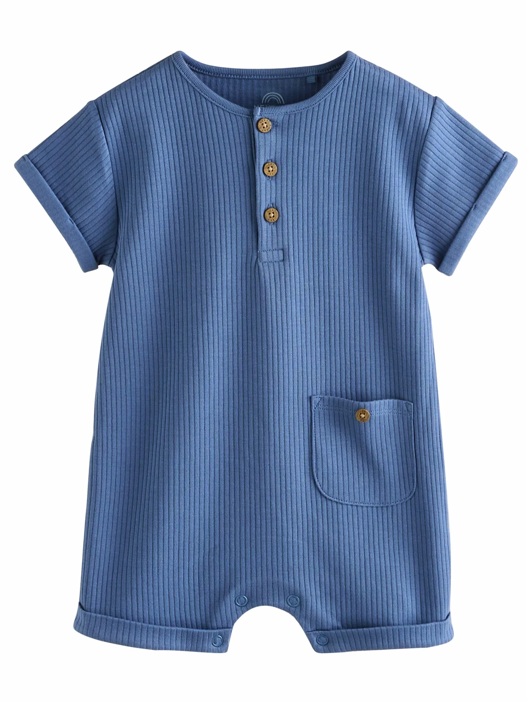 NEXT Bebés niño Pack de 4 peleles con cuello henley abotonado para bebé