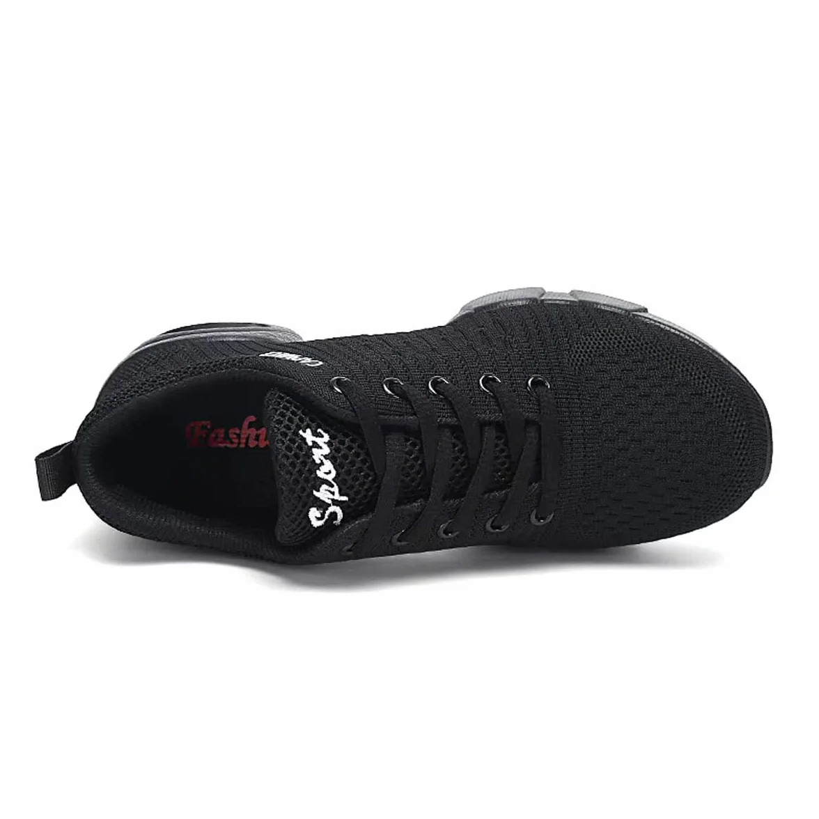 Zapatos de jazz para mujer, con cordones, de malla transpirable, con amortiguación de aire, suela dividida, plataforma