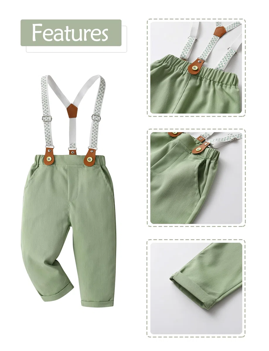 Happy Cherry - Traje de Bautizo Invierno Bebé Niño Conjunto de Boda Algodón Manga Larga para Fiesta Infantil Ropa de Ceremonia Caballero para Regalo Cumpleaños Primera Comunión - 6 Meses-5 Años