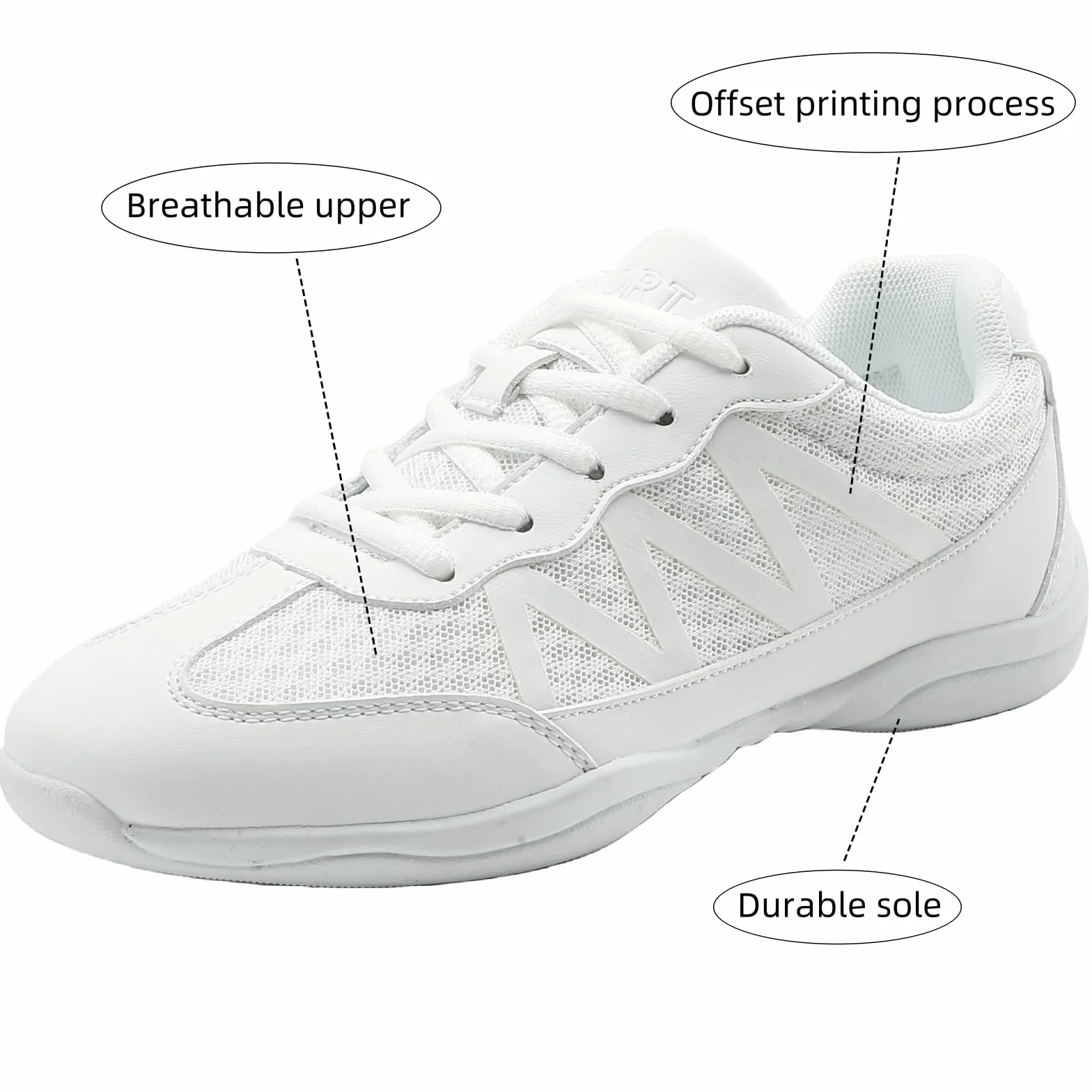 Zapatillas Cheerleader Zapatillas Porrista Niña Cheer Shoes Danza Aeróbic Sneakers Mujer Yoga