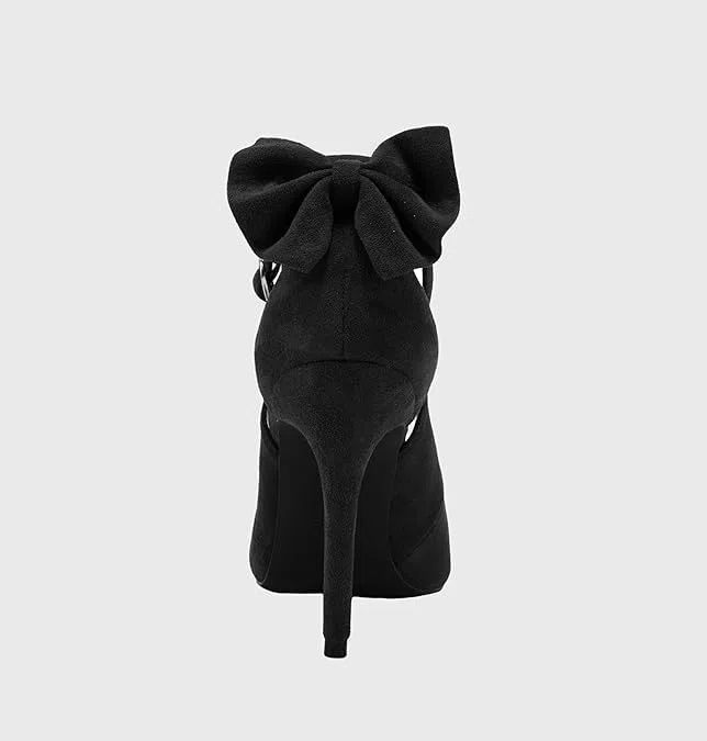 Mujeres Puntiagudos Altos Tacones Altos Tacones Tacones Delgados Damas Sexy Bombas para Damas Hebilla Correa Femenina Moda Bowknot Zapatos 37-40EU