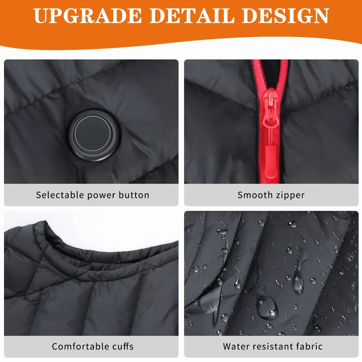 Chaleco calefactable para mujer con paquete de batería, eléctrico ligero, recargable por USB con bolsillos, cálido para invierno, ajustado (XL)