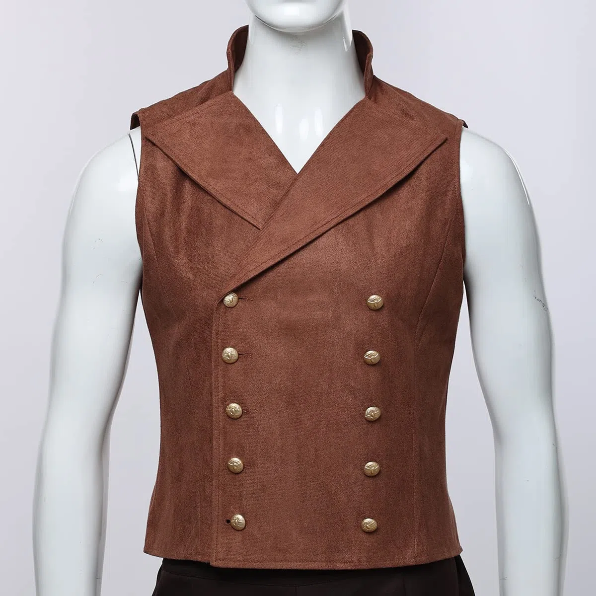 BPURB Chalecos de traje victoriano steampunk con doble botonadura gótica