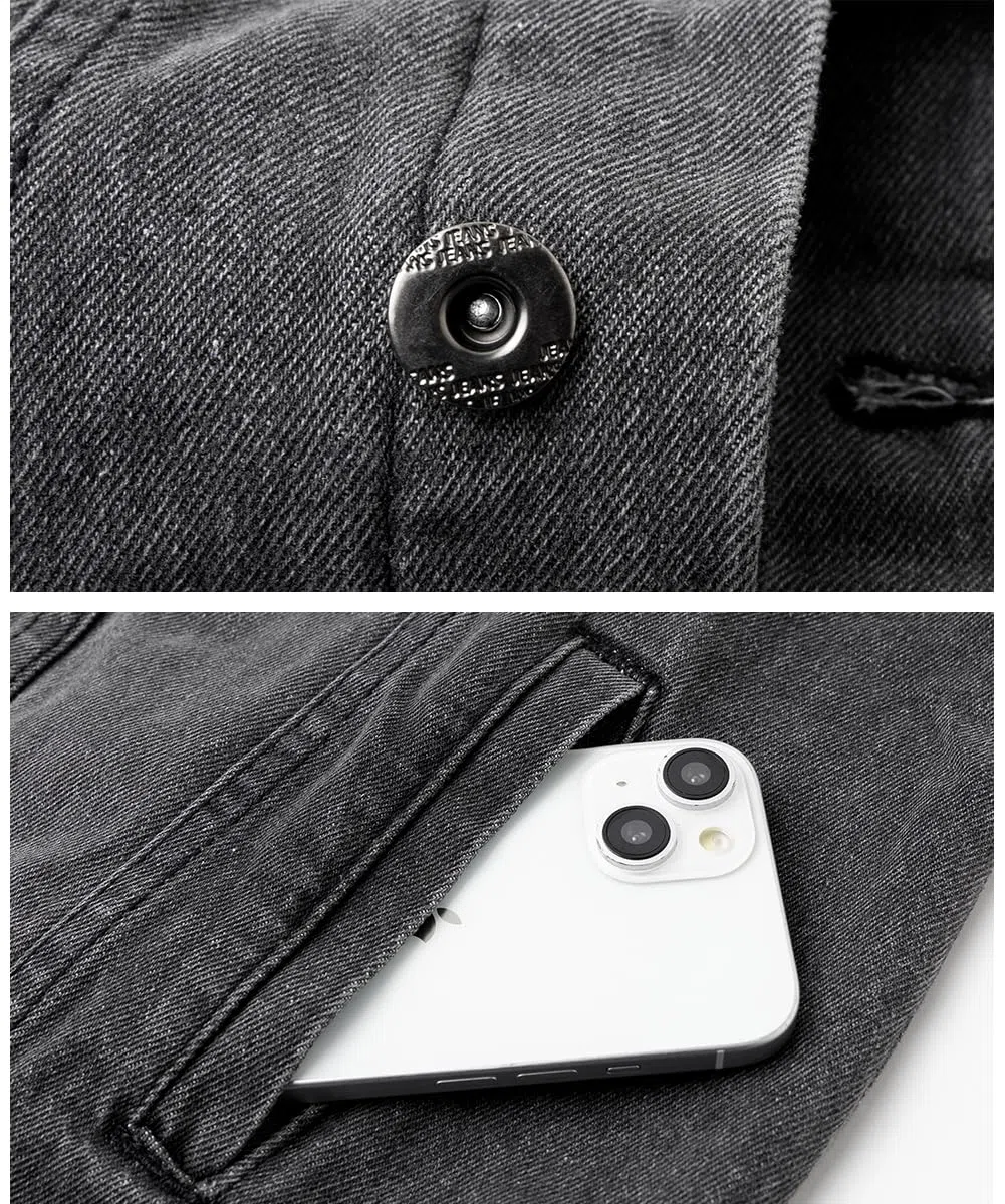 Chaleco de Jeans para Hombre Chaleco Vaquero Moto Chaqueta Tejana Sin Mangas Colete de Tela