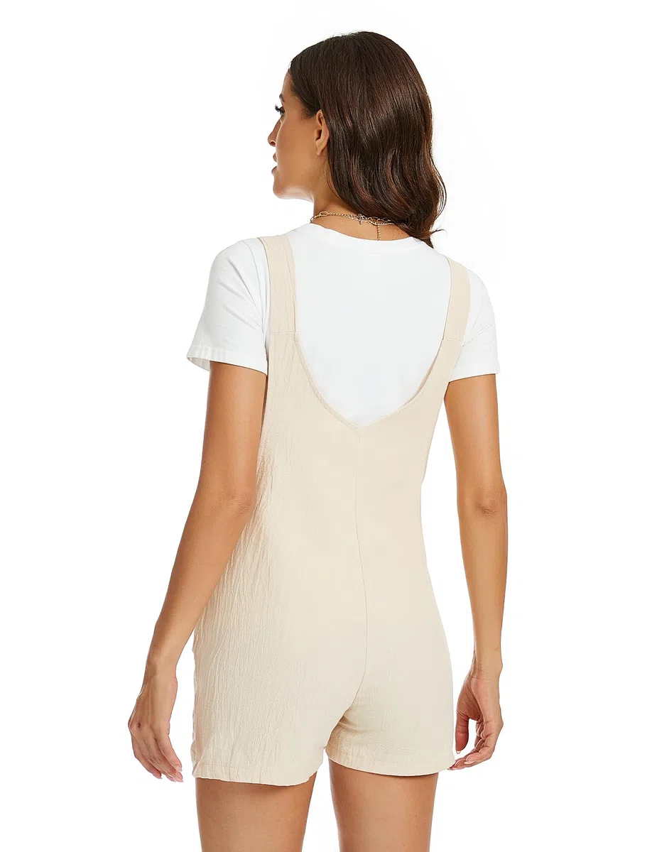 FEOYA Peto de embarazo corto para mujer, mono de maternidad, suelto, cómodo, mono de verano, transpirable, tallas S-XL