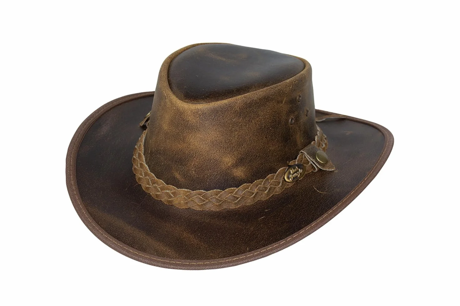 Black Jungle Bulat Sombrero de Piel, Sombrero del Oeste de Australia, Sombrero de Vaquero Bronceado