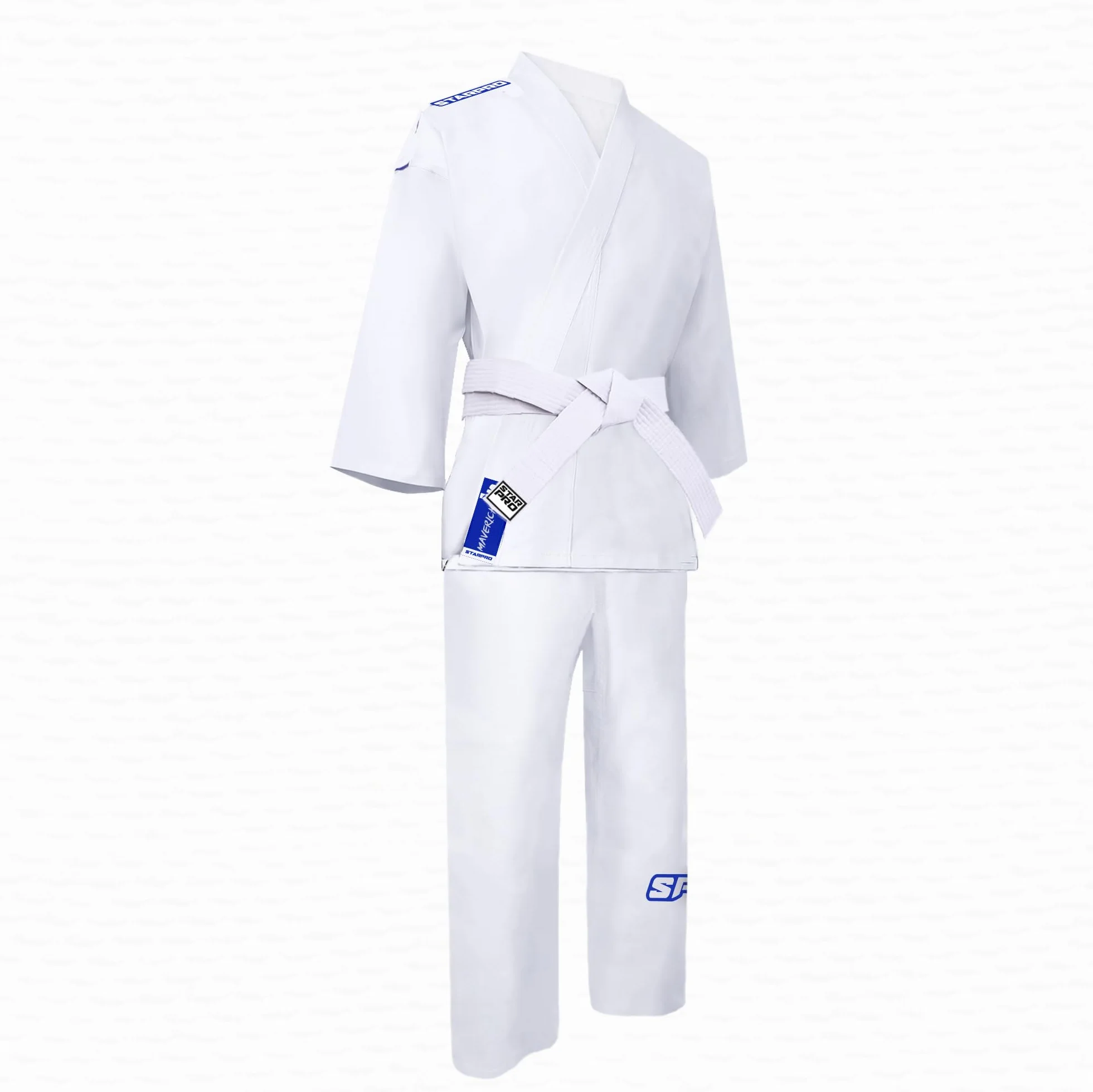 Starpro Karate Gi - Uniforme Profesional para Entrenamiento y competición - Kimono Karate de algodón Ligero Blanco con cinturón - Hombres Mujeres y Niños - 110-190 cm - Brillante Blanco