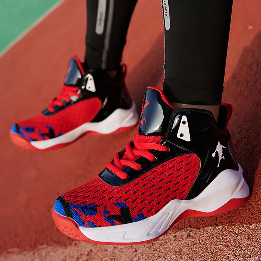 Zapatillas de Baloncesto para Niños Transpirable Zapatillas de Deportivas Moda Zapatos de Baloncesto Antideslizantes Zapatillas de Bsquetbol Aire Libre Ligeras Zapatos de Running