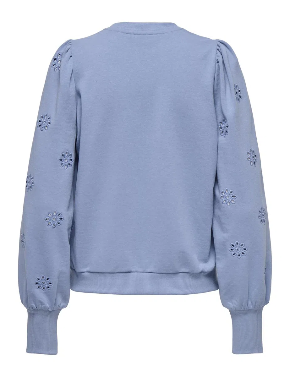 ONLY Carmakoma Carfemme L/S Puff Embroidery Ub Swt Noos para Mujer