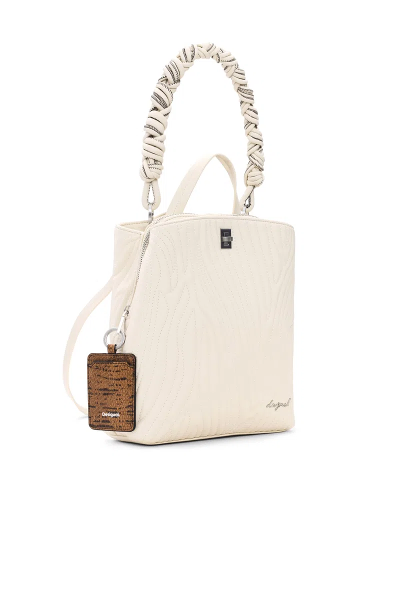 Desigual mochila pequeña de la colección de accesorios, blanco roto, Talla única