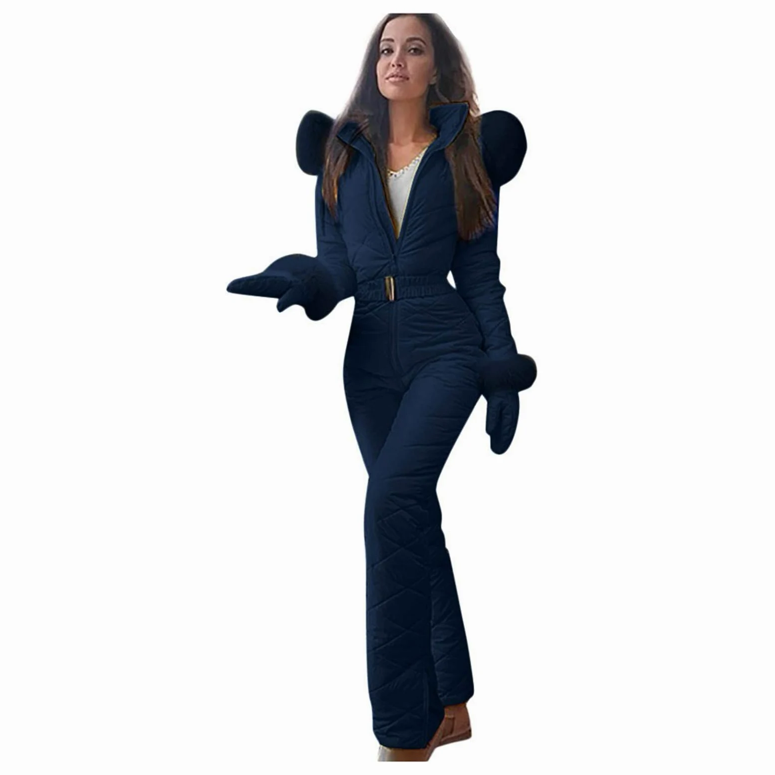 Traje de esquí todo en uno para mujer, overol de esquí para mujer, impermeable, impermeable, para invierno, al aire libre, snowboard, nieve, invierno, cálido, chaqueta deportiva con capucha, ligera
