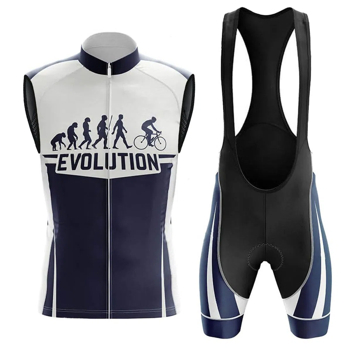 Maillot Ciclismo Hombre Verano Conjunto Ciclista Sin Mangas Ropa Bici MTB,Traje Bicicleta Chaleco Ciclo y Culotte Tirantes con 19D Gel Acolchado,Completa Jerseys Sleeveless Transpirable Secado Rápido