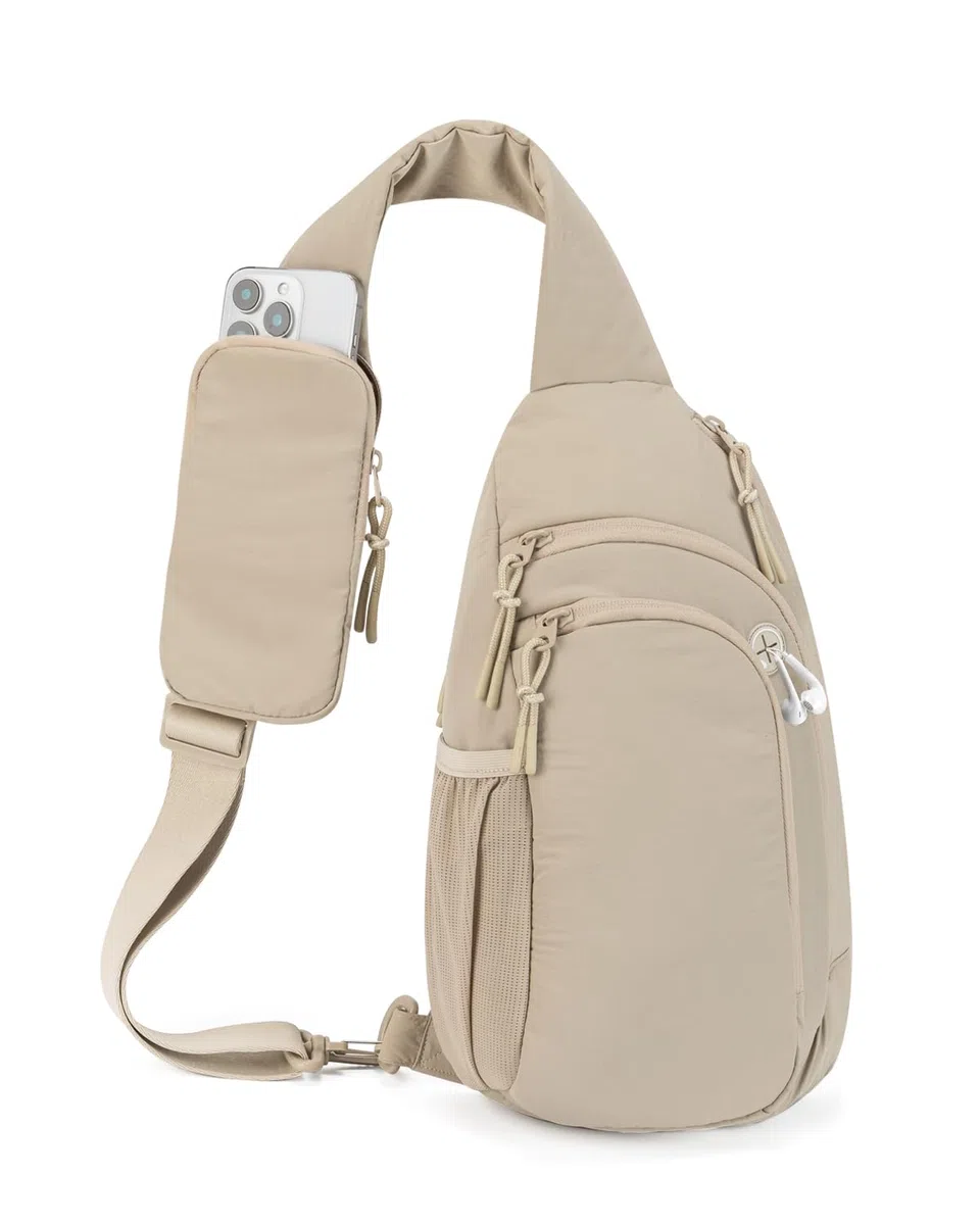 Bandolera Cruzada Mujer Hombre Bolso Pecho Sling Bag con Bolsillo Bloqueador RFID Mochila Bandolera para 9.7 inch iPad