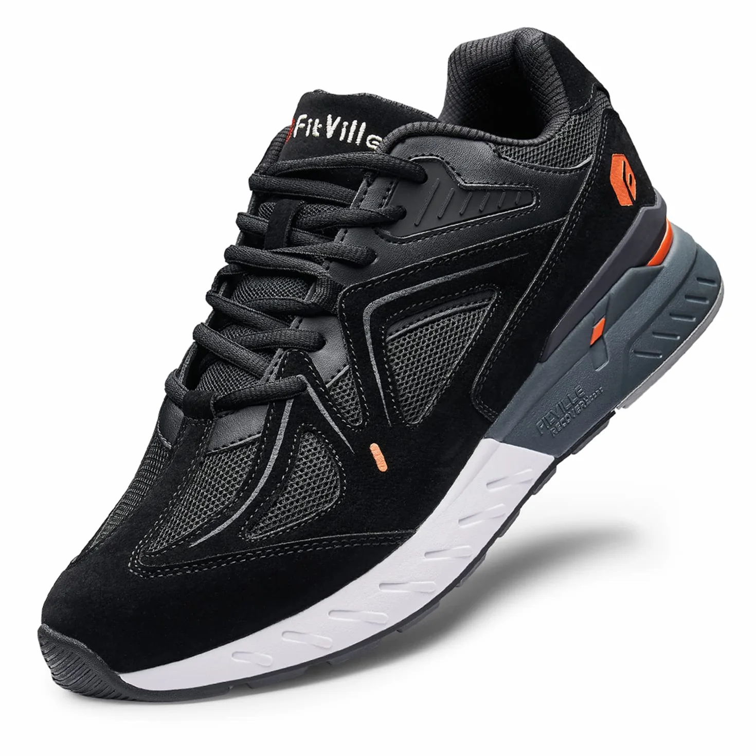 FitVille Zapatillas Casual para Hombre Extra Anchas Zapatillas Running para Pies Planos Calzado Especial Adecuado Aliviar Dolor