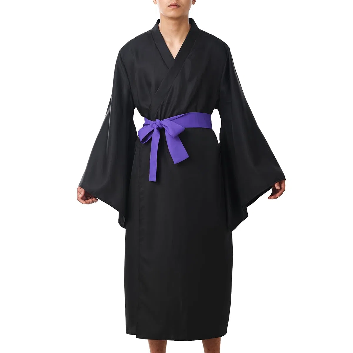 BPURB Bata tipo kimono tradicional japonés Yukata para hombre, bata para el hogar, pijama