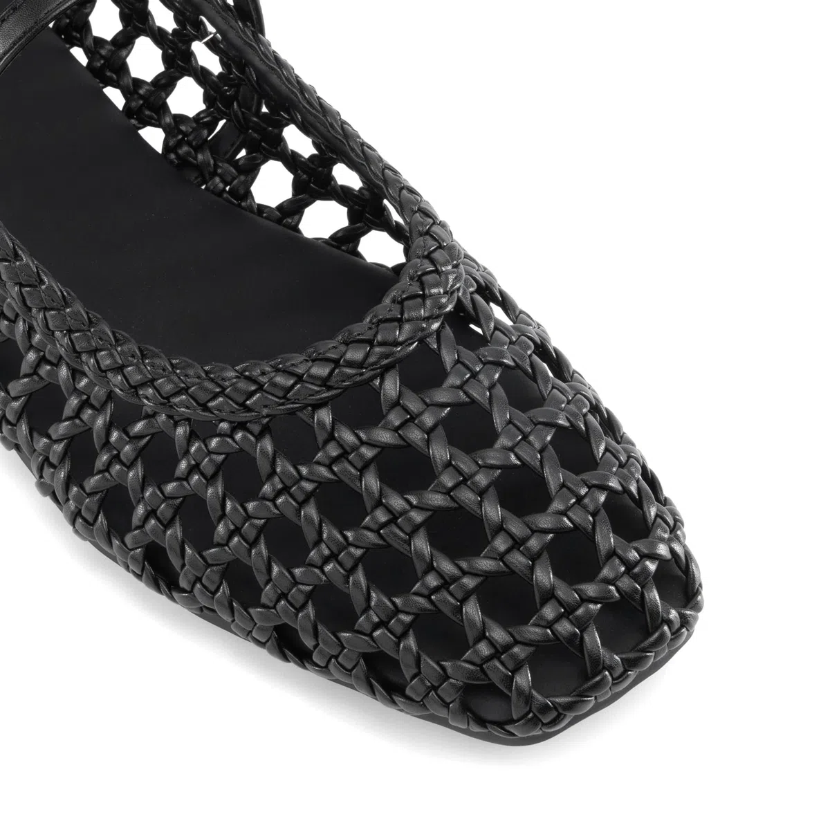 DREAM PAIRS Bailarinas de Mary Jane Tejidas para Mujeres, Cómodas y Elegantes, con Punta Cuadrada y Correa Ajustable