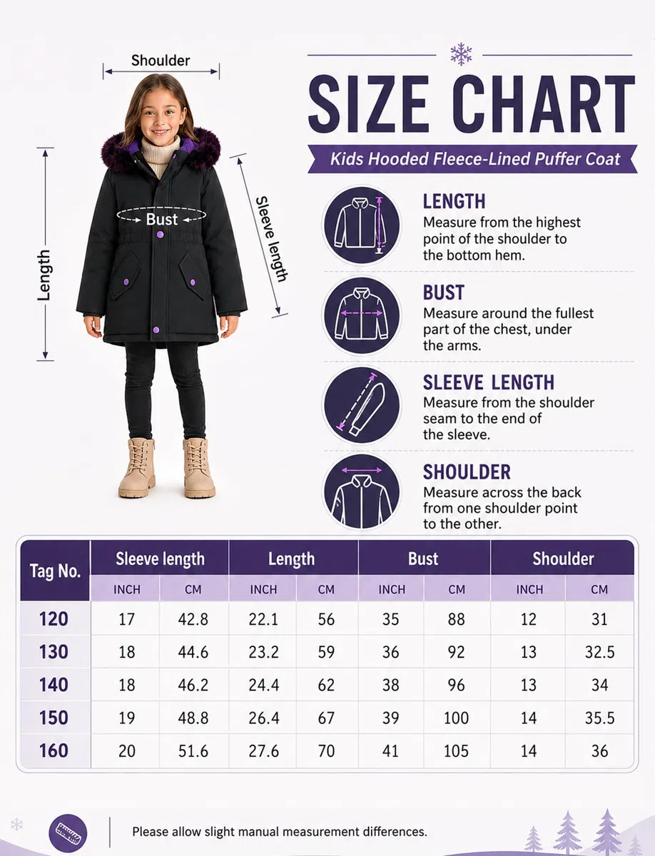 SEAUR Chaqueta Abrigo Invierno Niñas Chaqueta de Plumón Mi-Long Cazadoras Niña Parka Gruesa Cálida con Capucha/Capucha Extraíble Esquí Ropa 1-15 Años