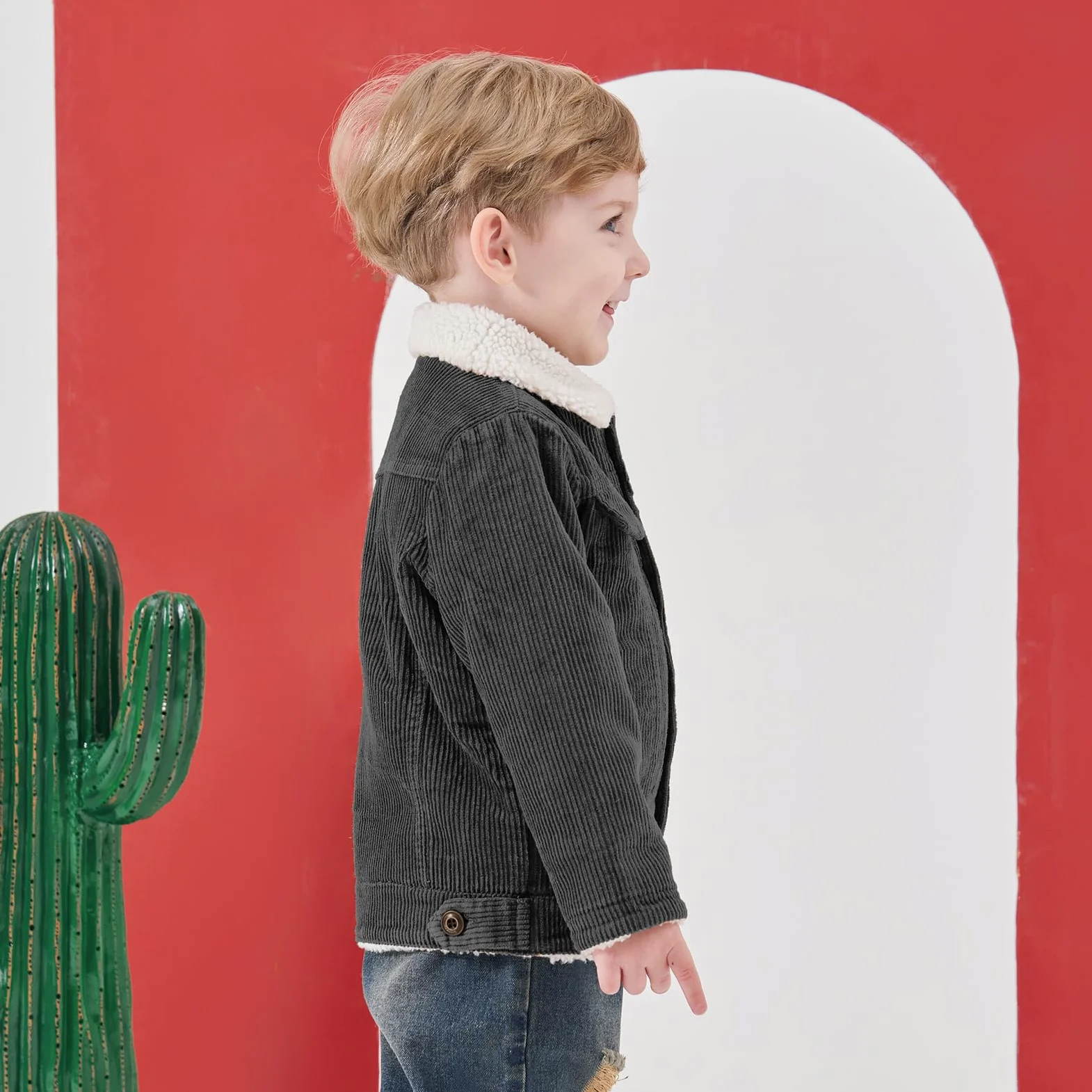 Volunboy Bebé Niños Pana Chaqueta de Forro Polar, Niñas Otoño Invierno Ropa Sherpa Abrigo