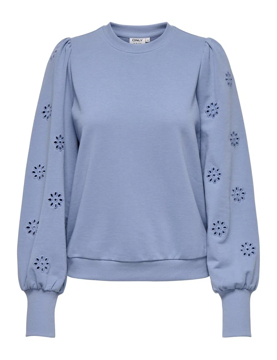 ONLY Carmakoma Carfemme L/S Puff Embroidery Ub Swt Noos para Mujer