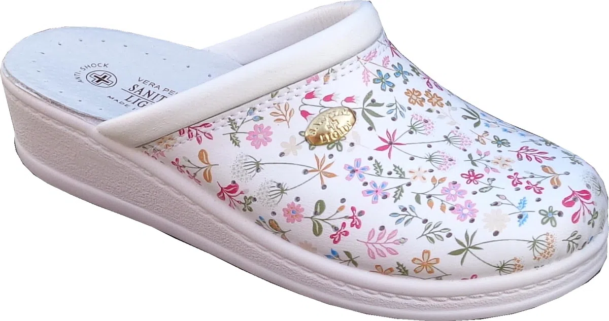 Sanital Light 1350 - Zapatilla de Cuero por la casa con Plantilla en Piel anatómica Anti-Shock