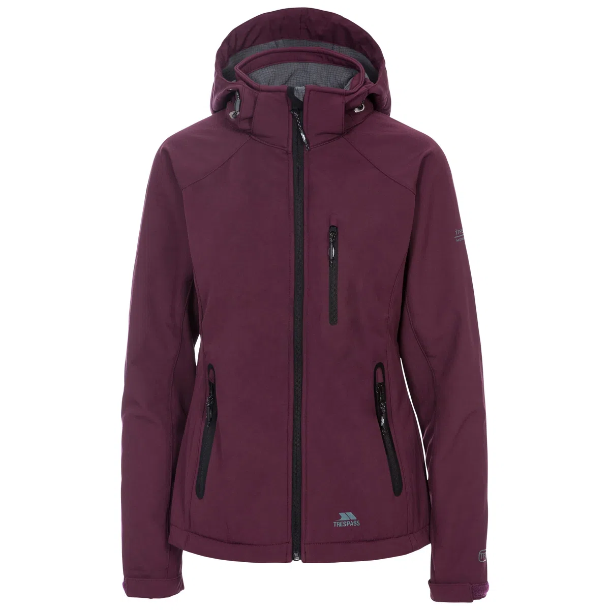 Trespass Bela II - Carcasa Suave Impermeable Chaqueta con capucha extraíble Mujer