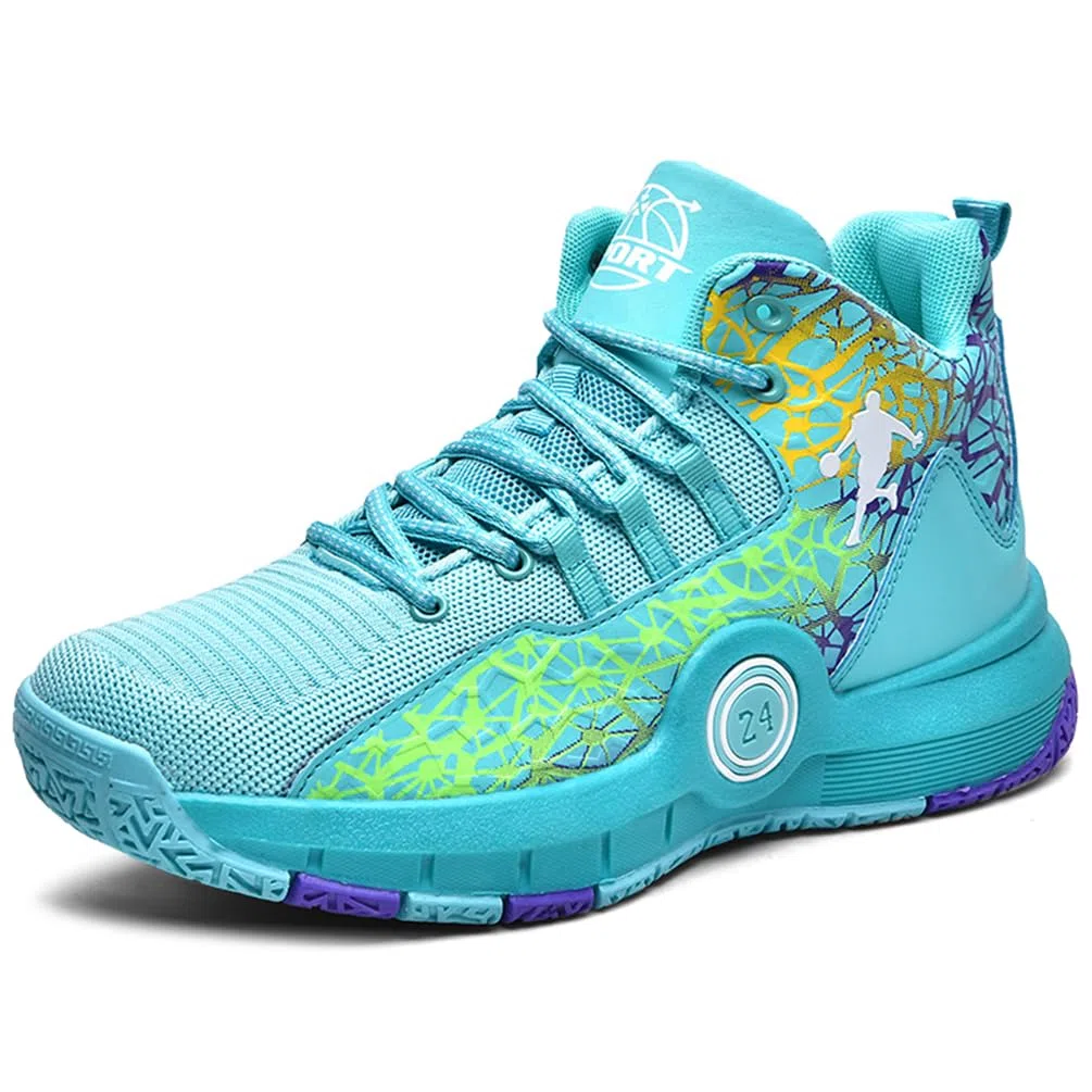 Zapatillas de Baloncesto para Niños Moda Calzado de Baloncesto para Niño Aire Libre Deportivas Fitness Antideslizantes para Correr Zapatos de Running (BBA-R11, 33EU)