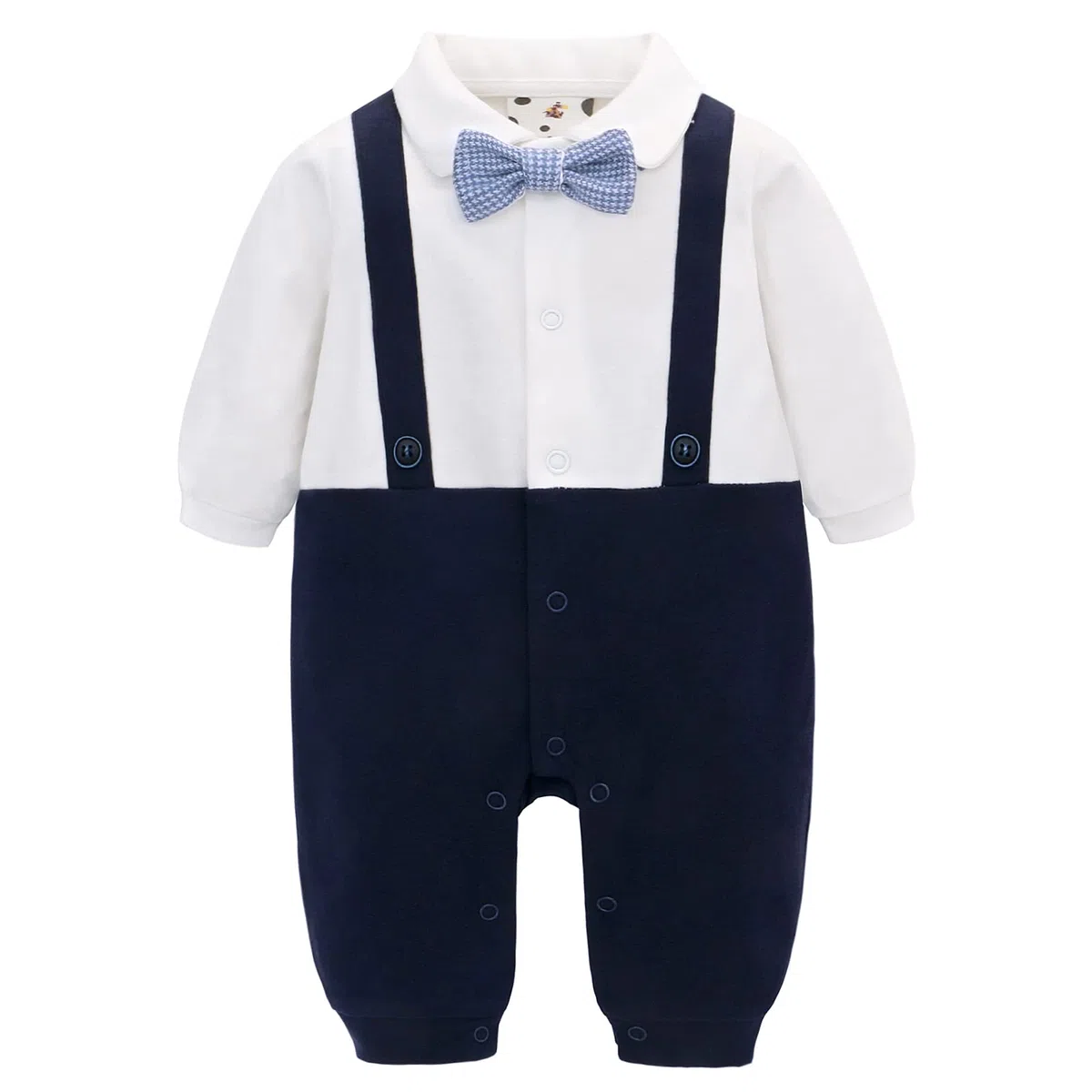 famuka Bebé Niños Trajes Esmoquin de niño Traje de Pelele de recién Nacido Traje de Fiesta de Bautizo Ropa de una Pieza (Gris, 3M)