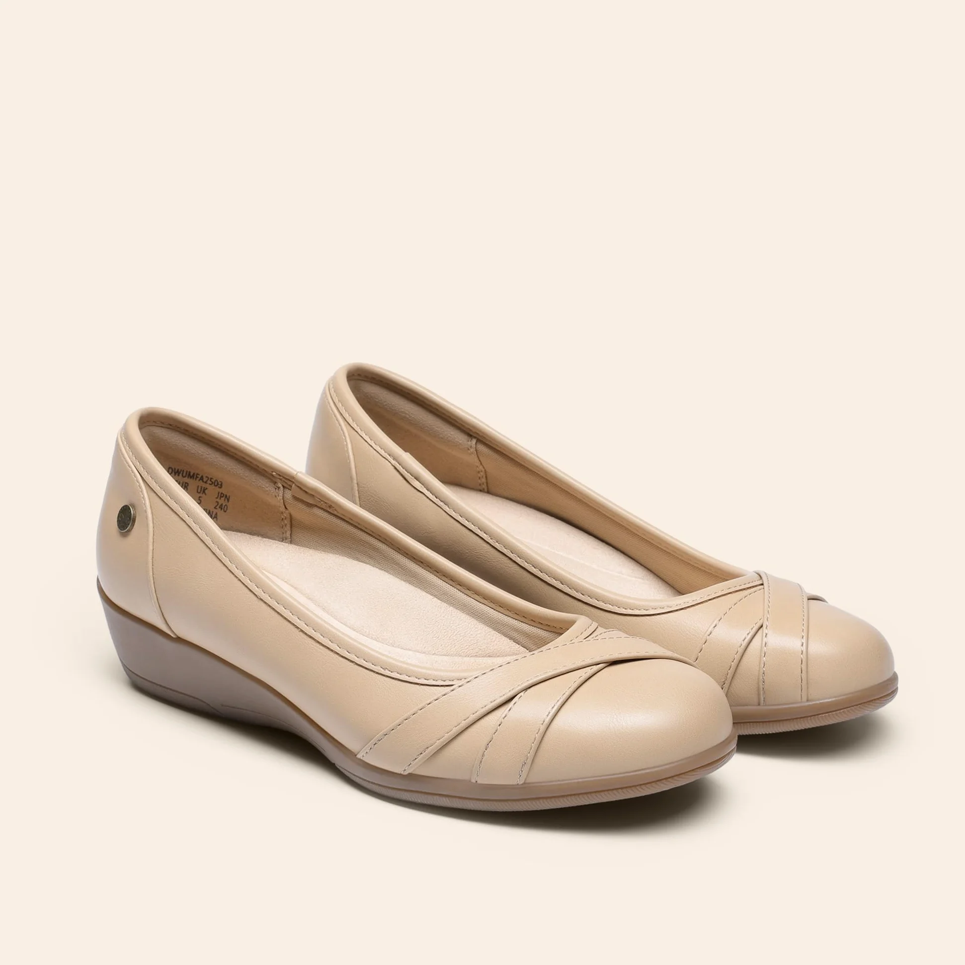 DREAM PAIRS Bailarinas Zapatos Planos Comodas con Tacones de Cuña Comodas con Plantilla Acholchada Clasico