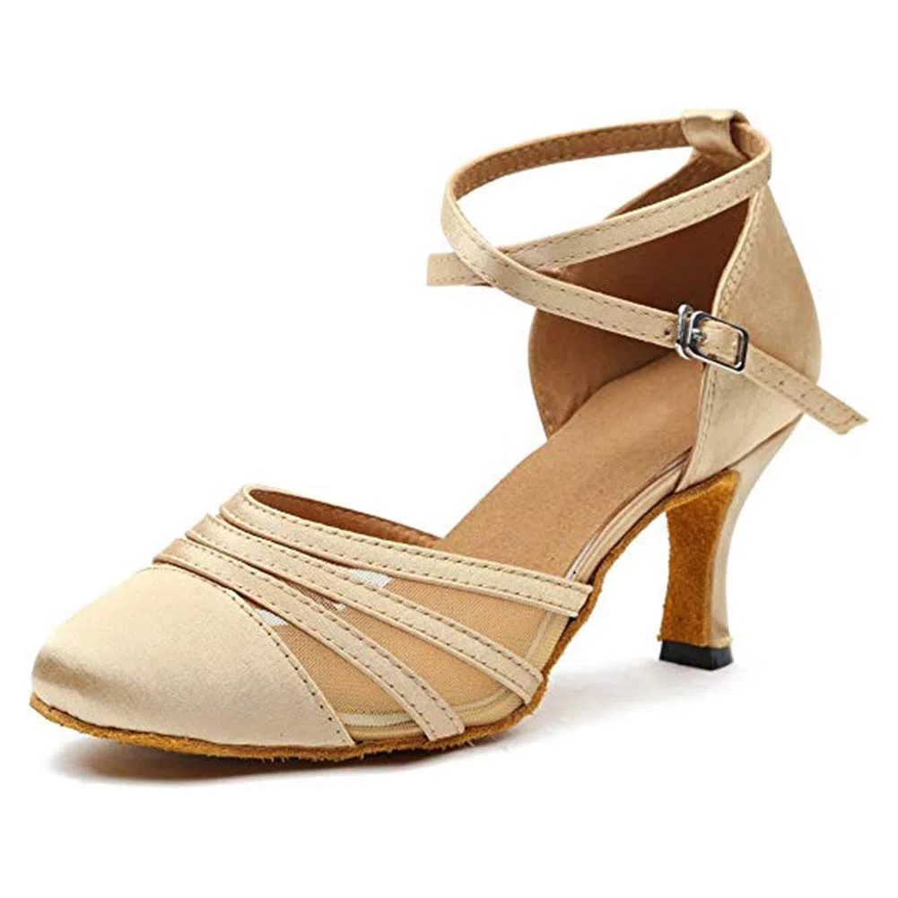 HROYL Zapatos de Baile Latino para Mujer Tacon Alto Zapatos de Tango Salsa Samba Vals Baile de Salón,516/117/189
