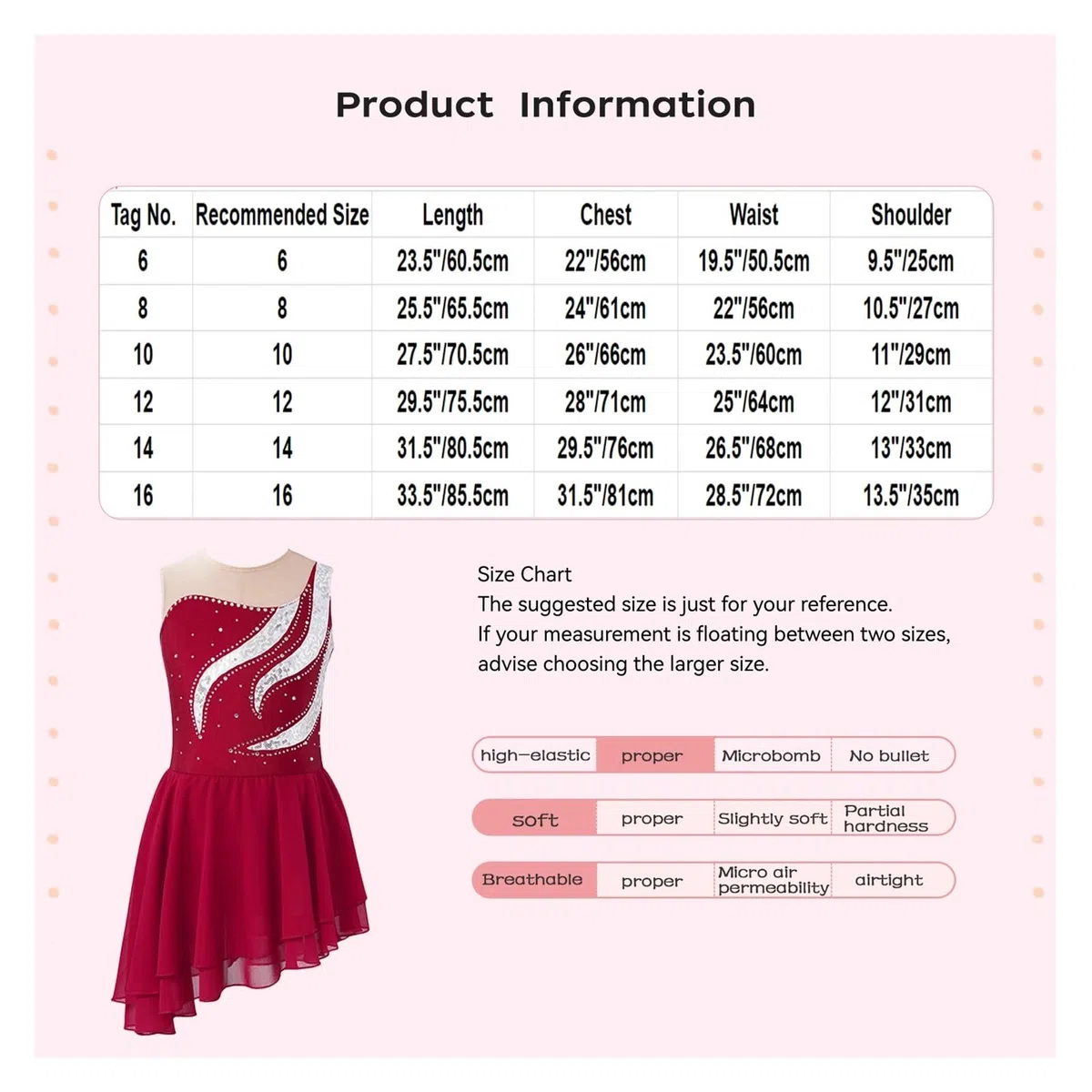 Maillot Patinaje Artistico Ropa de patinaje sobre hielo for niñas, leotardo de gimnasia sin mangas con lentejuelas, ropa de baile con diamantes de imitación, vestido de patinaje artístico for adolesce