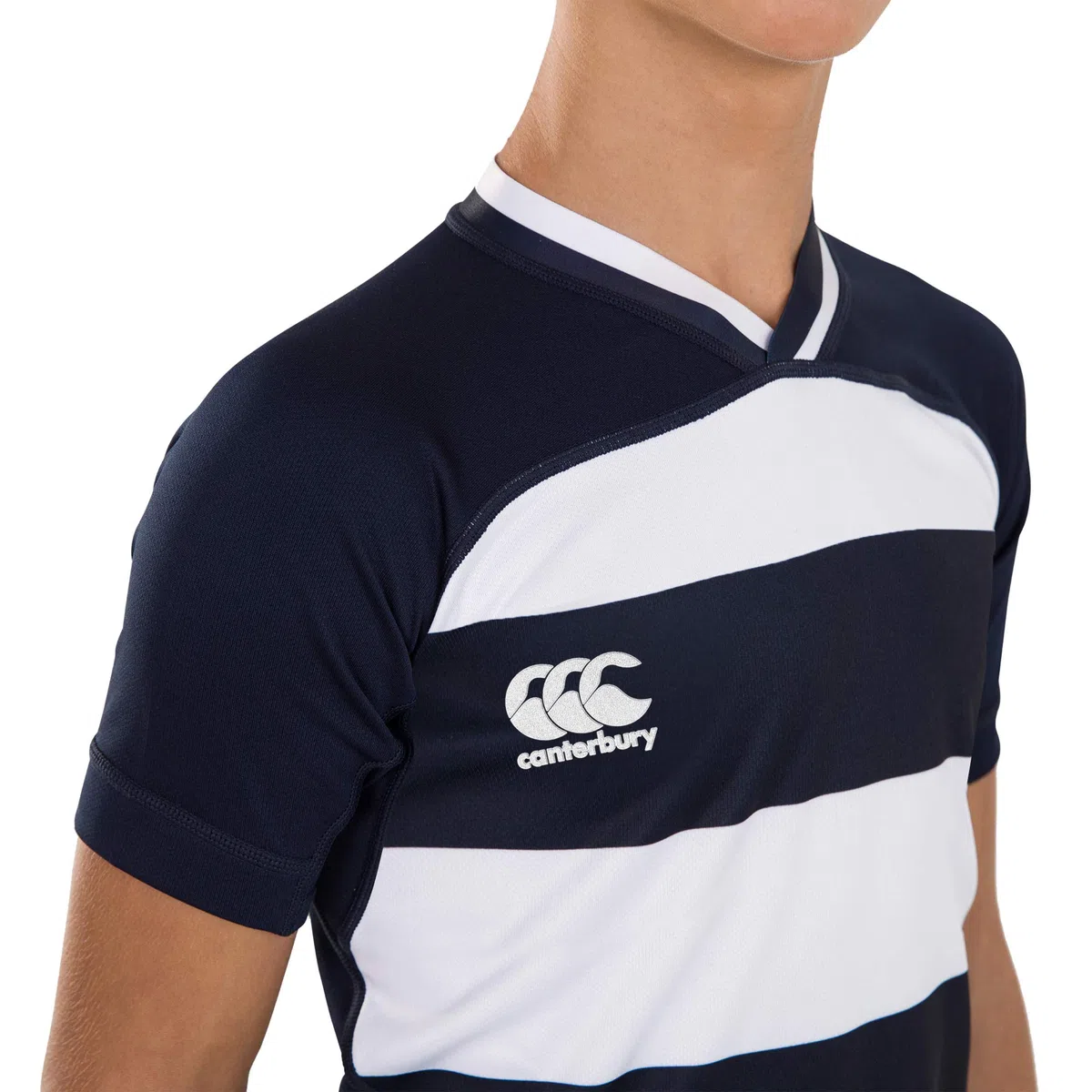 Canterbury Vapodri Evader Hooped Rugby Jersey | Vapodri Technology | Pro Athletic Fit | Durable Camiseta de Rugby. Niños (Pack de 1)