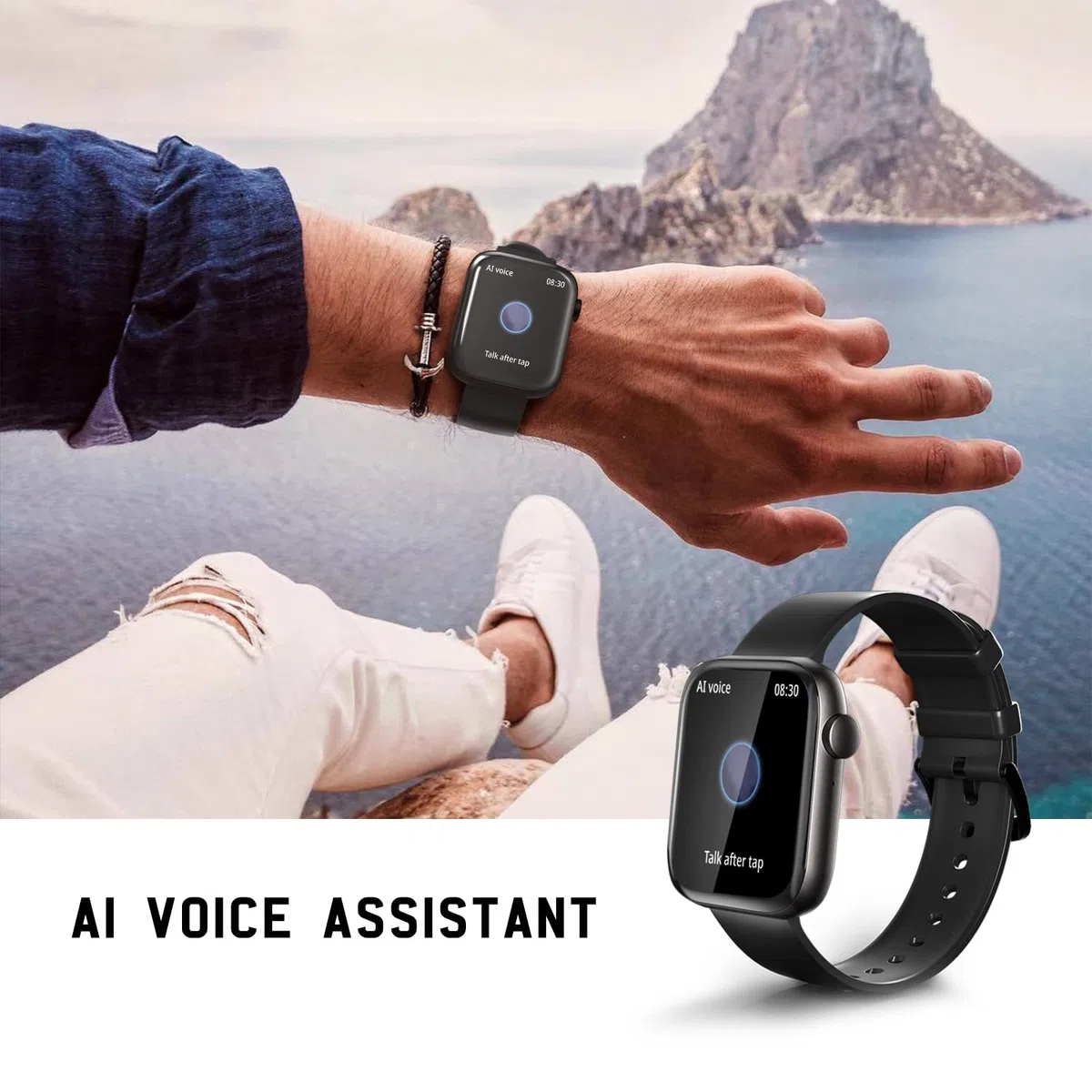 Smartwatch Haga y reciba Llamadas, Actividad Fitness Reloj Inteligente Hombre Mujer con Podómetro Reloj de Impermeable IP68,con 120 Deportes Modos de Reloj de Compatible para Android iOS