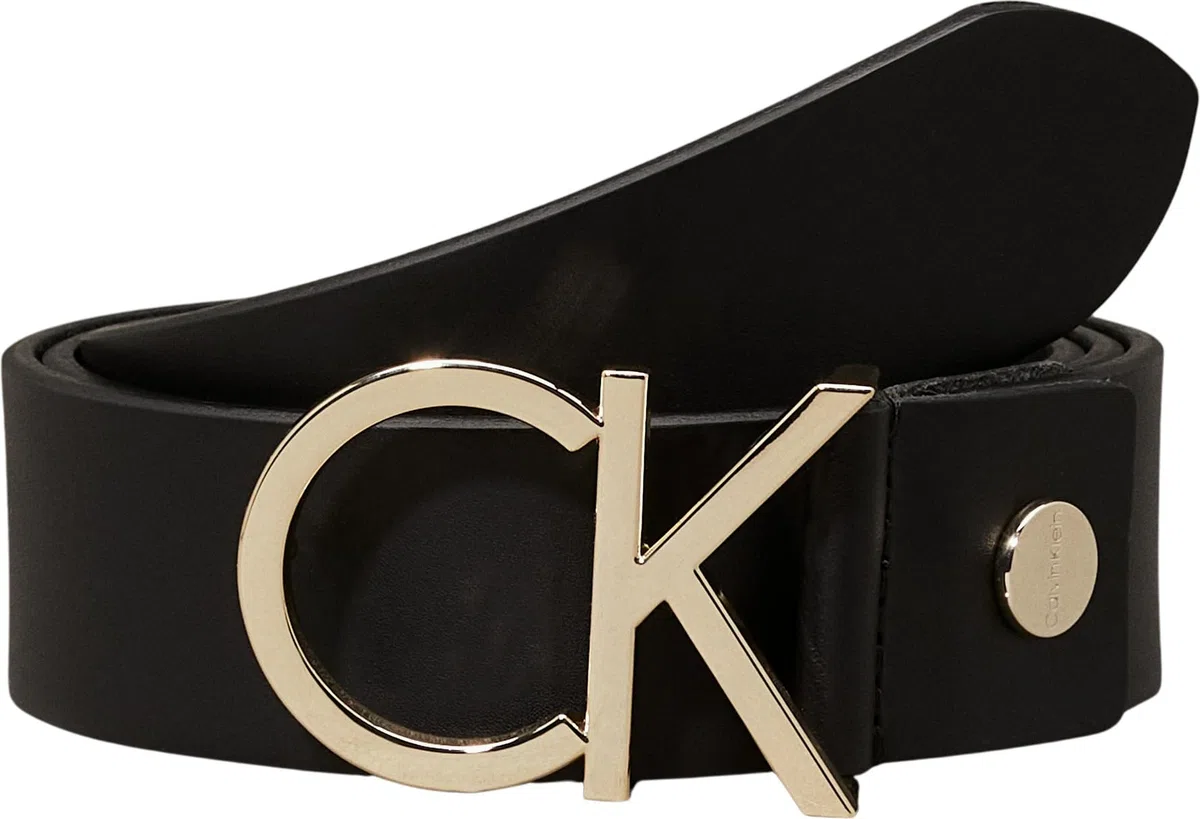 Calvin Klein Cinturón Mujer Ck Logo Belt 3.5 cm Cinturón de piel