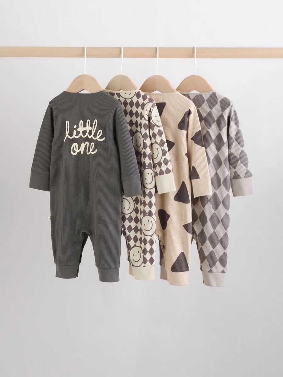 NEXT Bebés niño Pack de 4 Pijamas Tipo Pelele de bebé