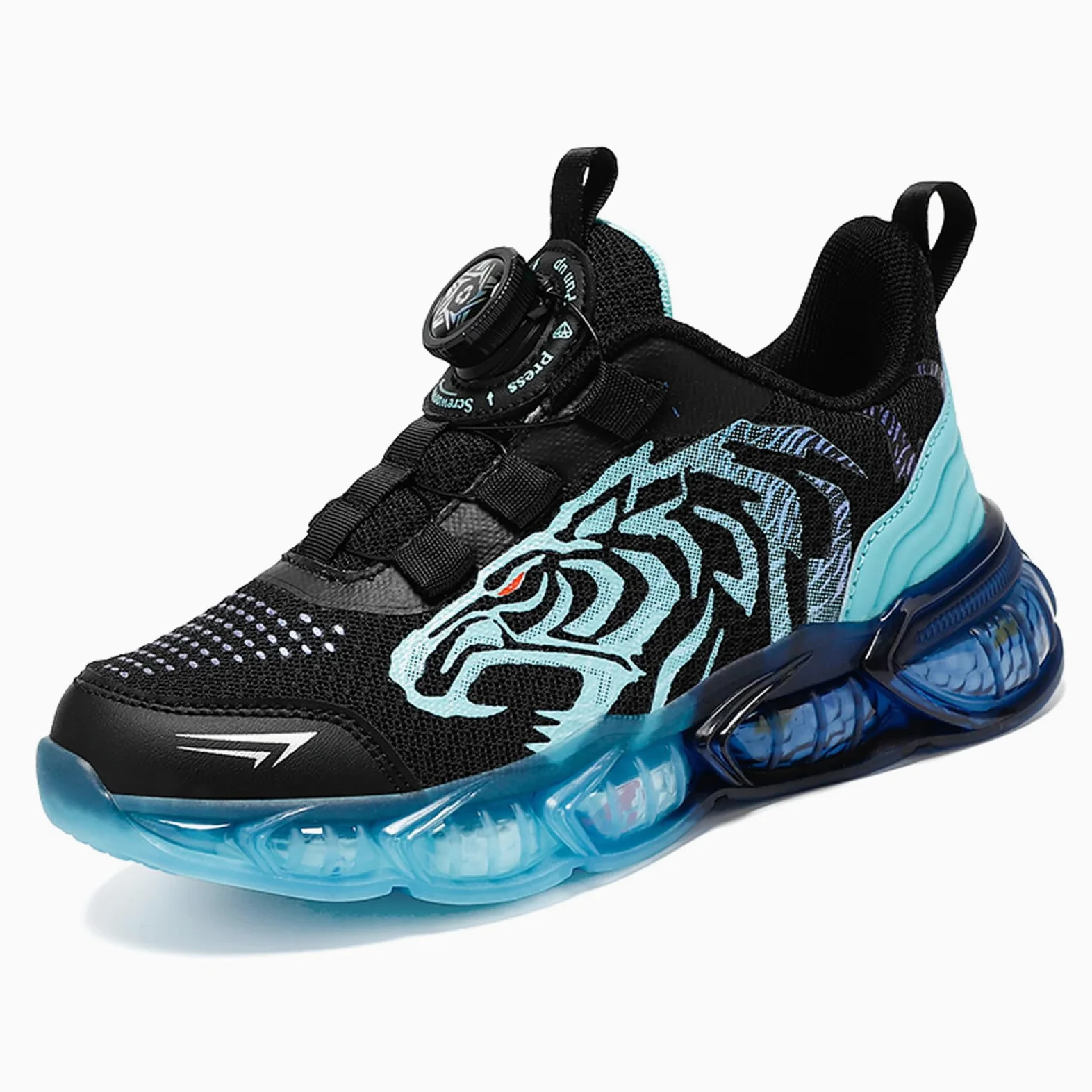 Zapatillas deportivas para niños, modernas, con diseño de tigre, cómodas, transpirables, ligeras, para exteriores, para el tiempo libre, para correr, talla 28-39