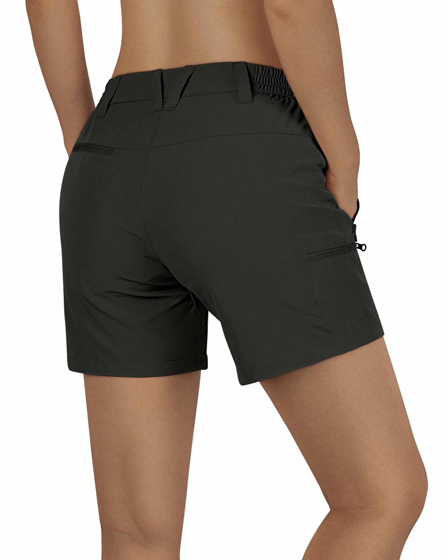 Outdoor Ventures Pantalones cortos para mujer UPF50+ con protección UV, pantalones cortos de senderismo para verano, ligeros, elásticos, de secado rápido, pantalones de senderismo