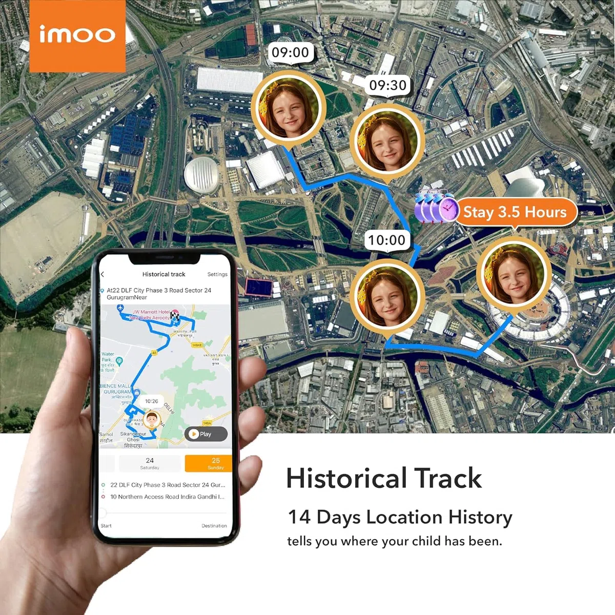 imoo Z7 Reloj Inteligente para Niños con Video Bidireccional, Llamada Telefónica, Localización GPS, Resistencia al Agua IPX8 (Azul)