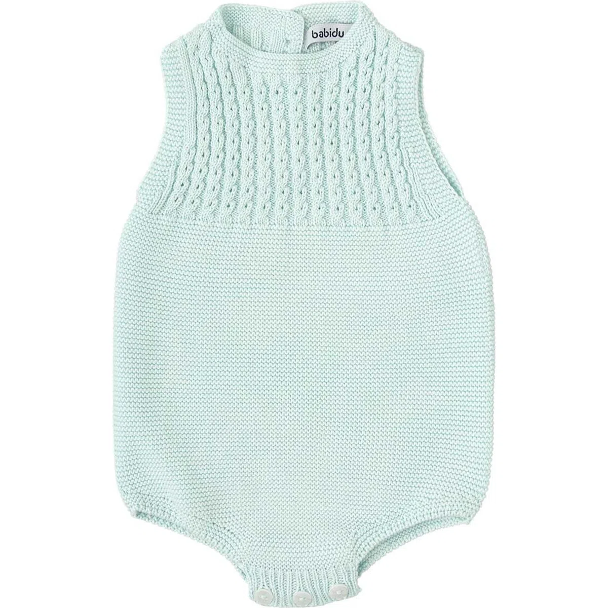 BABIDU Punto Modelo Recuerdo, Pelele Sin Mangas con Tejido Trenzado en el Pecho Unisex bebé