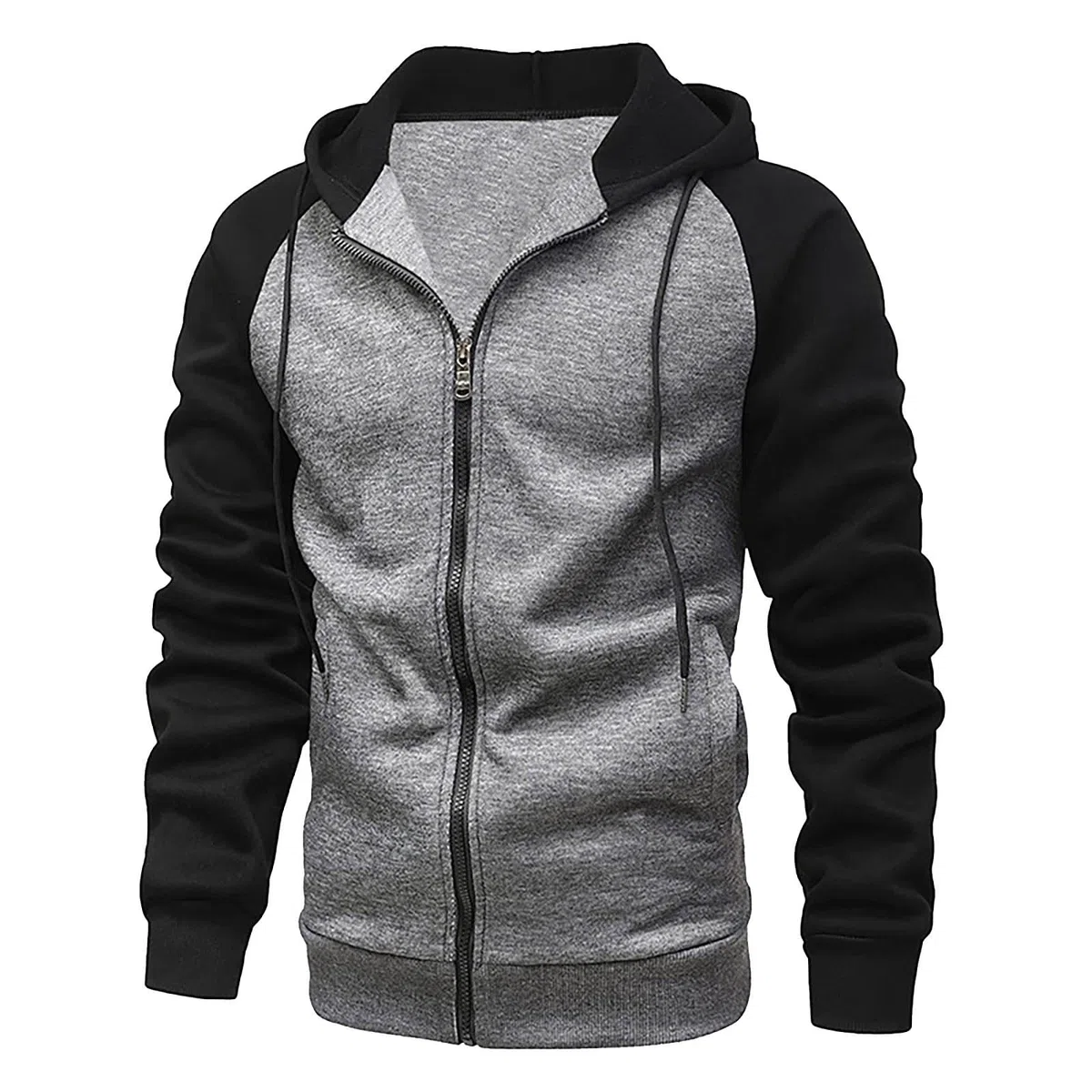 Genérico Sudadera Hombres con Capucha Y Cremallera, Sudadera Deporte Hombre, Manga Larga Estilo Deportivo Informal Sudadera con Capucha Fitness Entrenamiento Básico Monocolor para Tiempo Libre