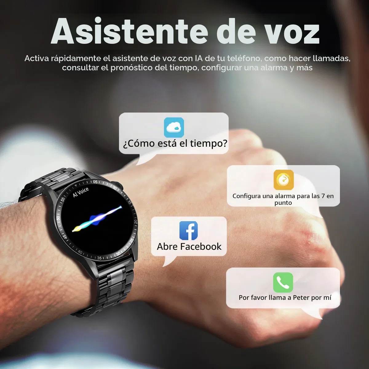 Reloj Inteligente Hombre, Smartwatch con Llamadas Bluetooth y Whatsapp Notificación, IP68 Smartwatch Hombre con Monitor de Ritmo Cardíaco y Sueño, Reloj Deportivo Actividad Android iOS